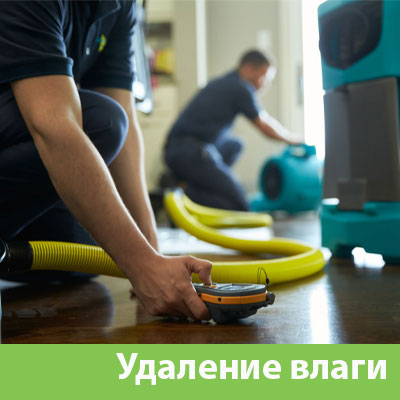 Удаление влаги после потопа в Аше